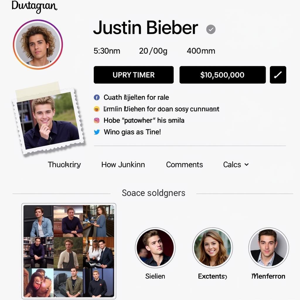 Justin Bieber's Instagram Follower Count