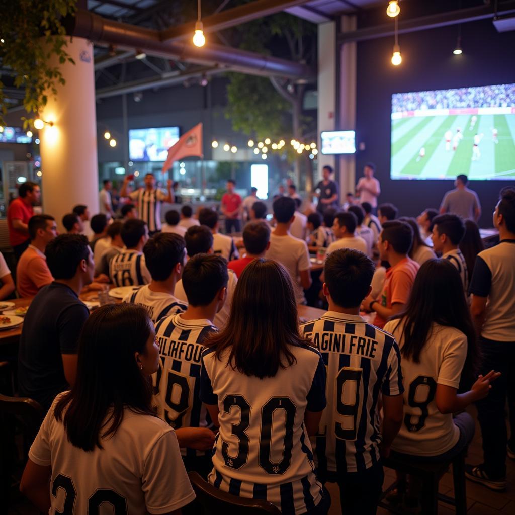 Juventus Fan Club Vietnam Watching Match Together