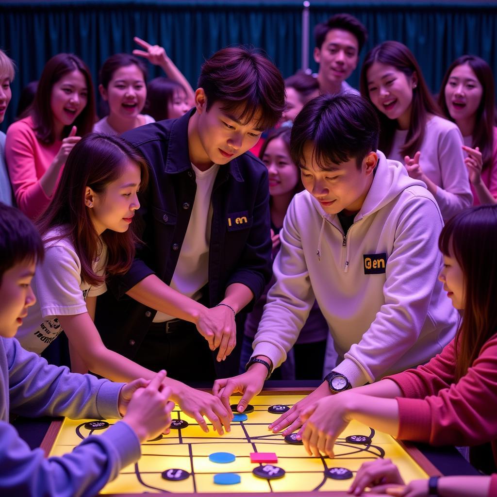 K ICM and Jack playing interactive games with fans during their 1st fan meeting