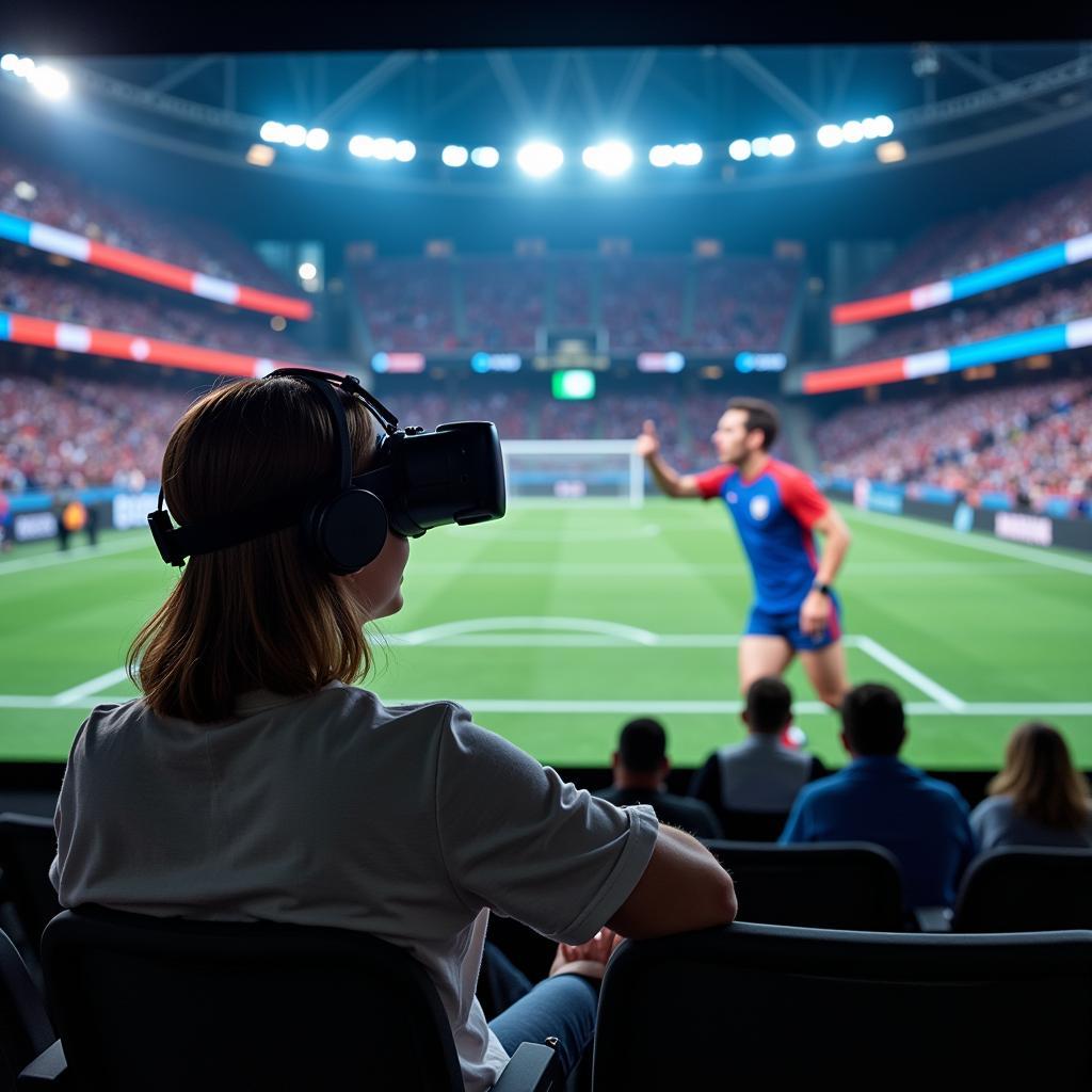 KAF 2060 Super Fan using VR to watch a football match