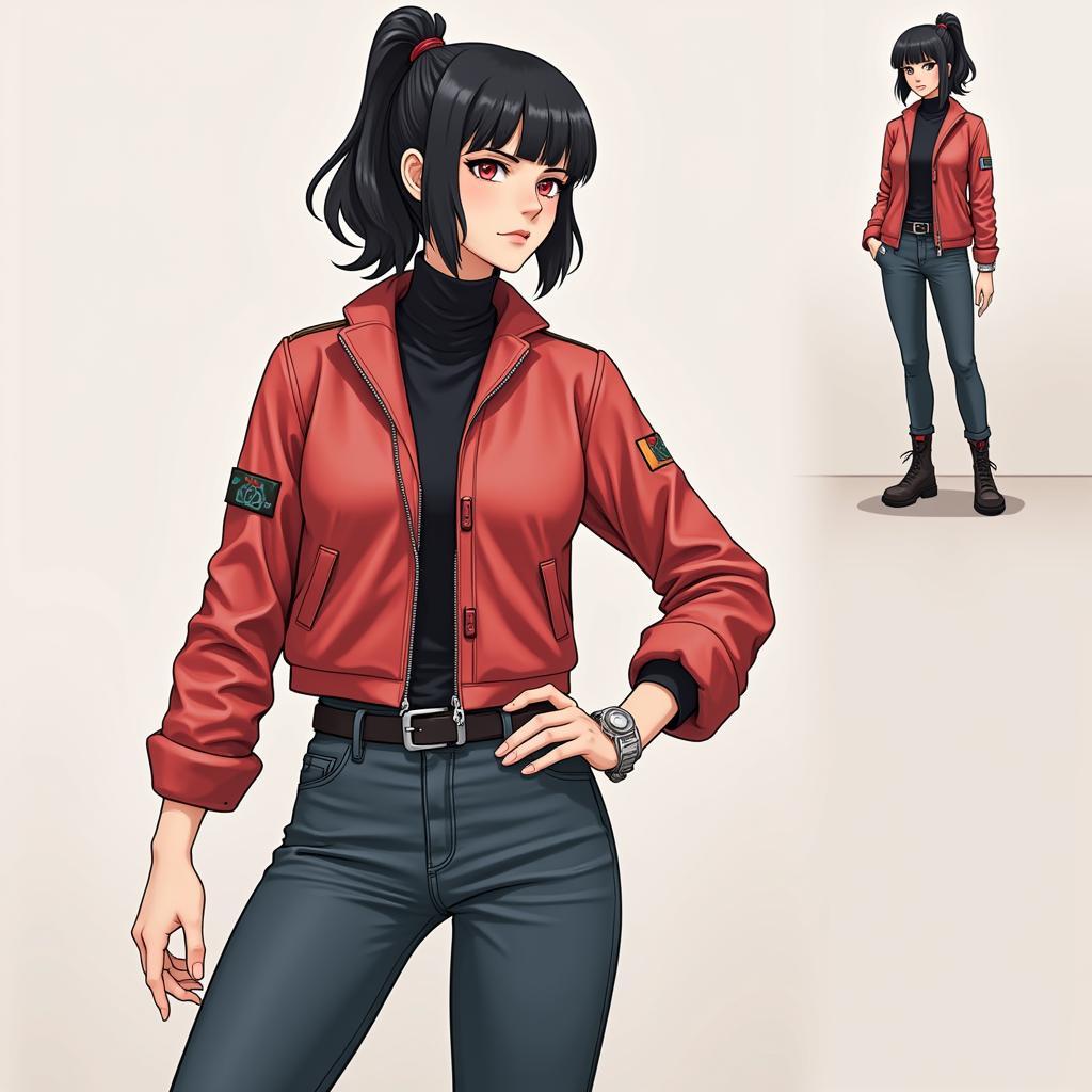 Kagura Mikazuchi in Modern Clothing Fan Art