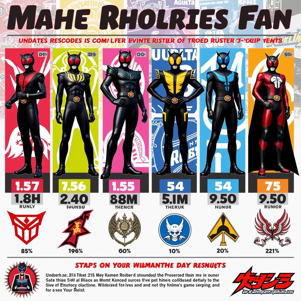 Kamen Rider Fan Vote Results Illustration