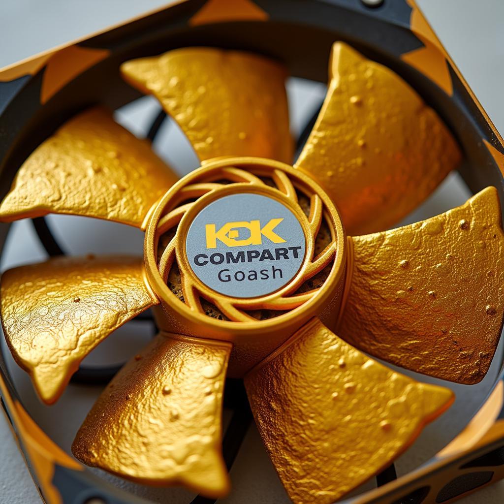 KDK N30NH Gold Fan Close-Up