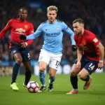 Kevin De Bruyne orchestrating Manchester City's attack