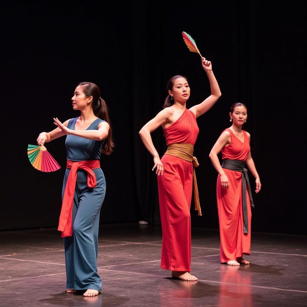 Modern Interpretation of Kha Banh Hand Fan Dance