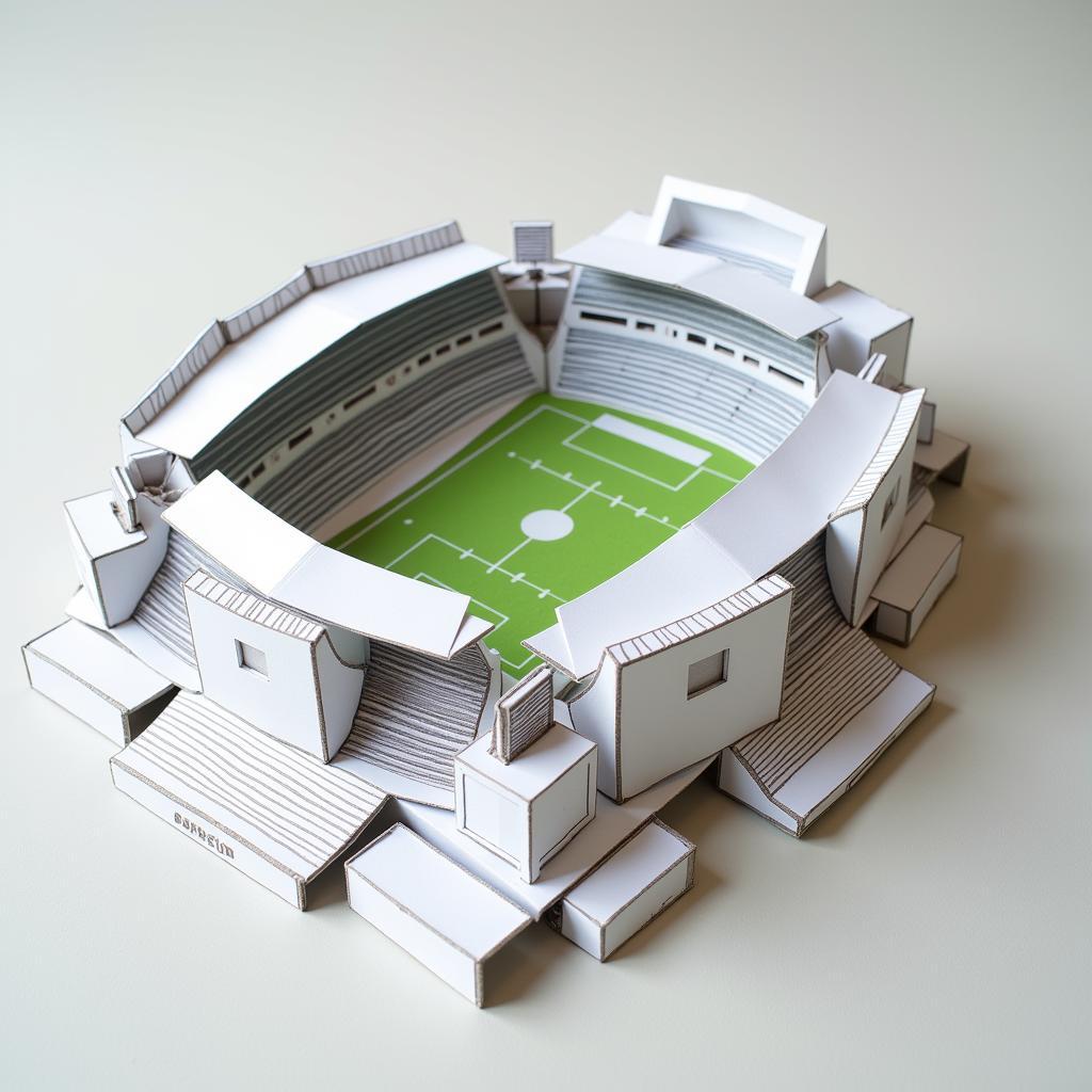 Layered Kirigami Football Stadium Design