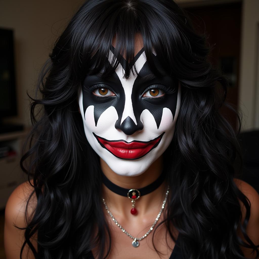 Kiss Fan Wearing Makeup