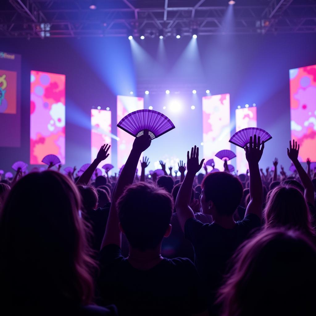 Kpop Concert Hand Fan Displays