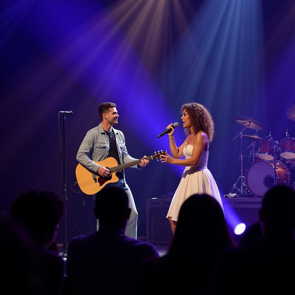 Krist and Singto Performing on Stage in Busan