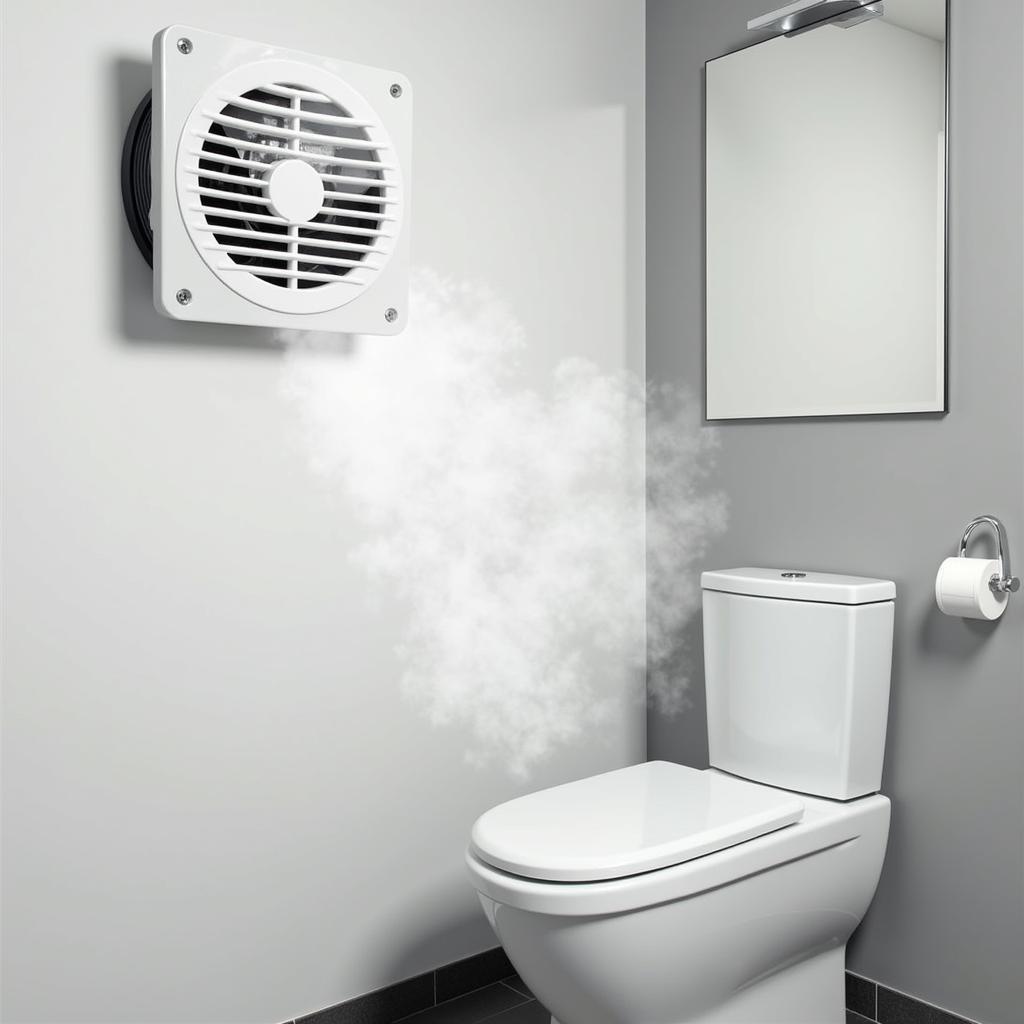 Kruger Exhaust Fan effectively ventilating a toilet, removing moisture and odors