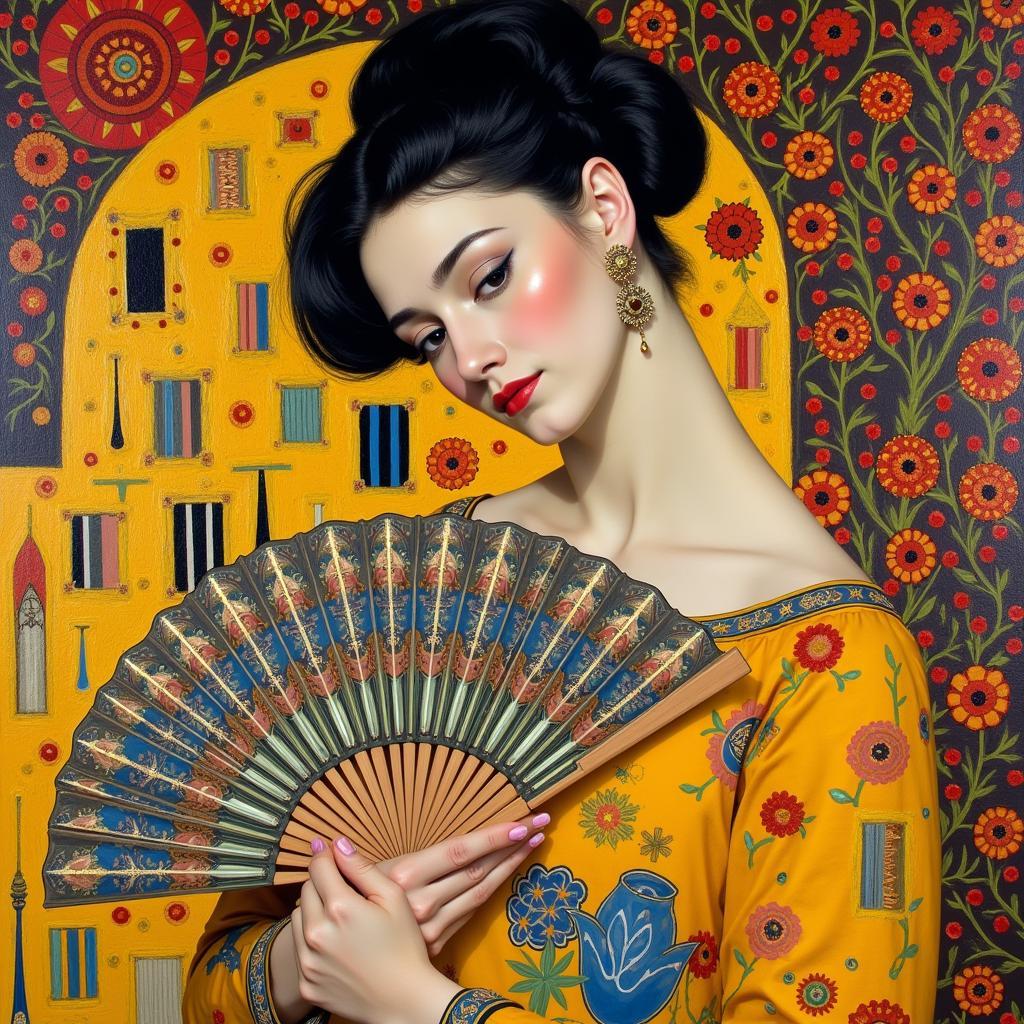 Gustav Klimt's Lady with a Fan: A Detailed Look at the Portrait