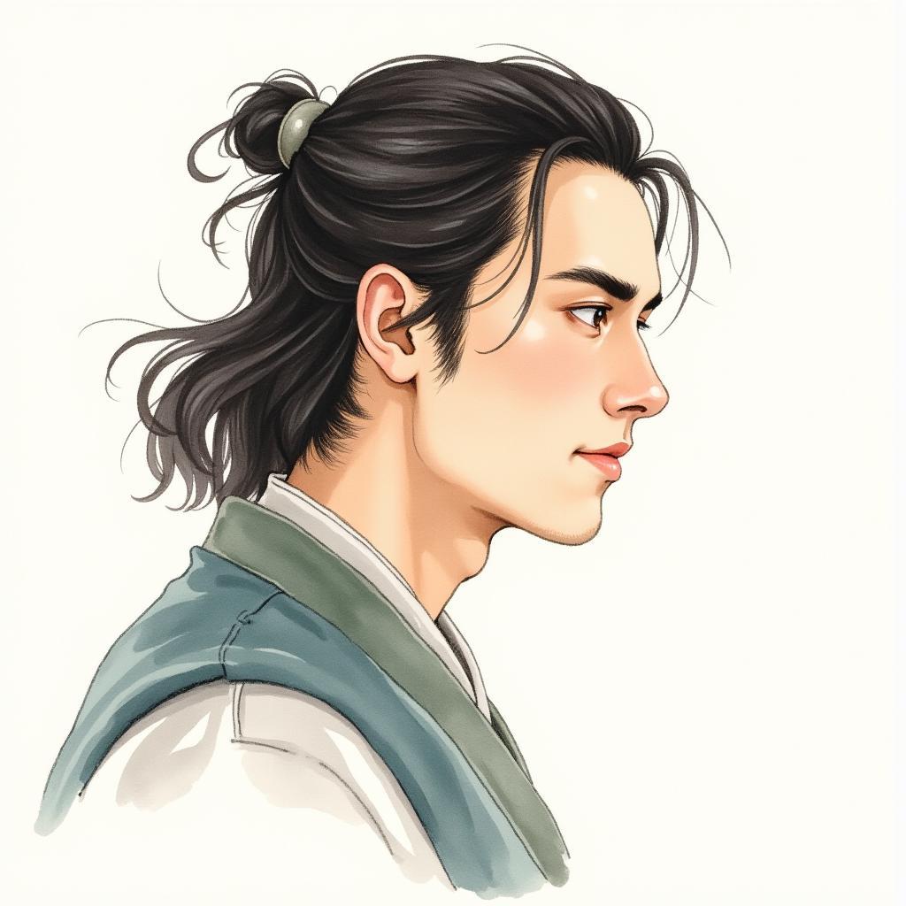 Lan Zhan Watercolor Portrait