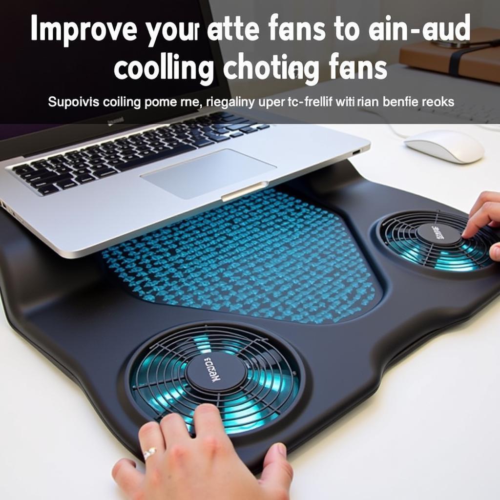 Laptop Cooling Pad with Integrated Fans