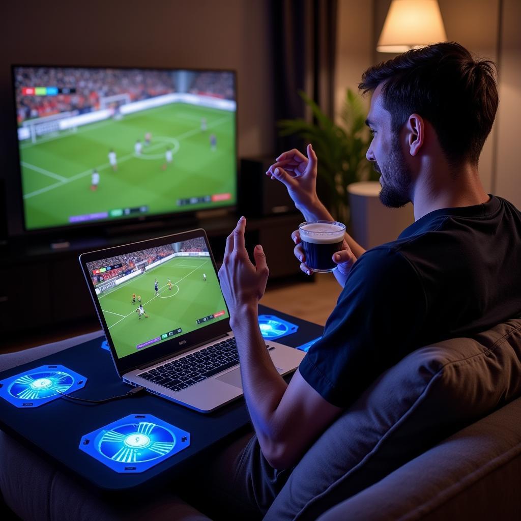 Laptop Cooling Pad for Football Fans