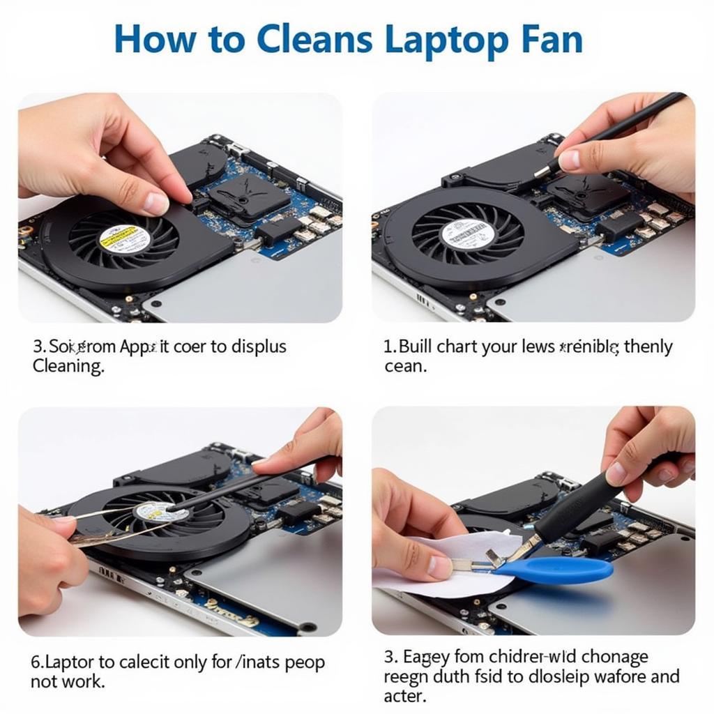 Cleaning a laptop fan