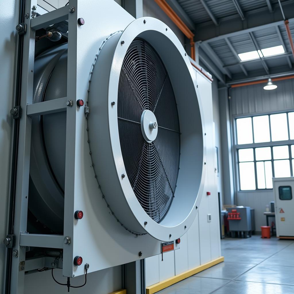 Large Exhaust Fan in a Warehouse for Ventilation