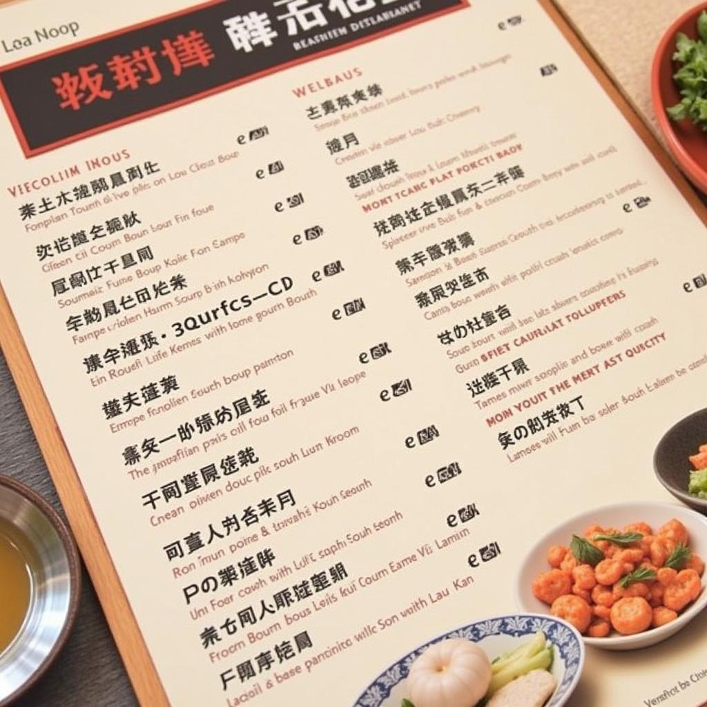 Lau Fan Restaurant Menu Options