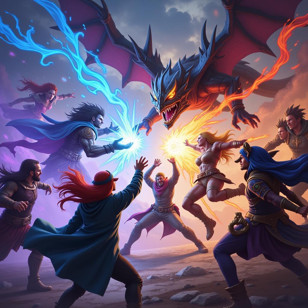 Dynamic League of Legends Battle Scene