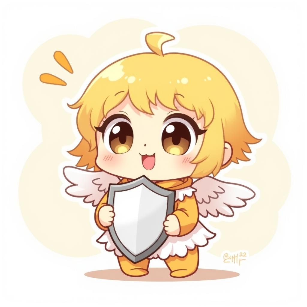 League of Legends Guardian Angel Fan Art in Chibi Style