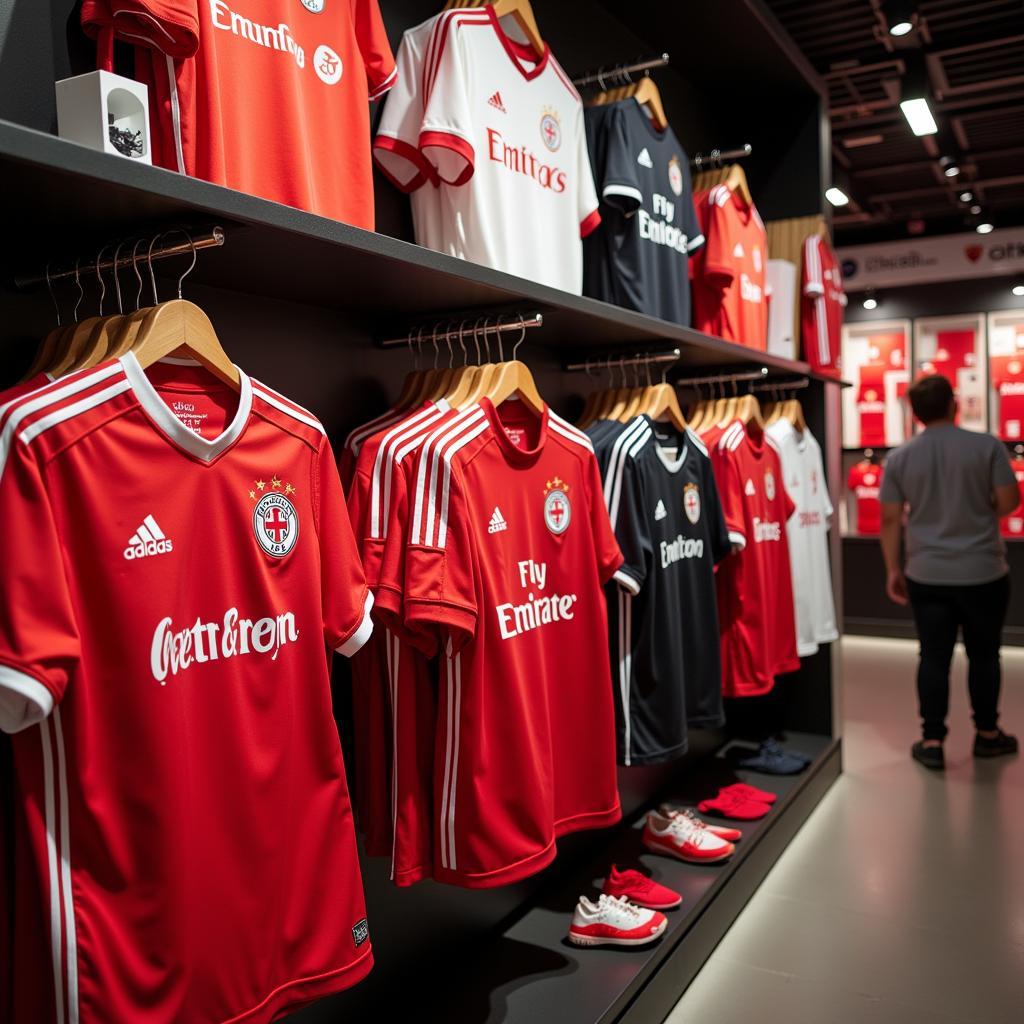 Leverkusen Jerseys on Display