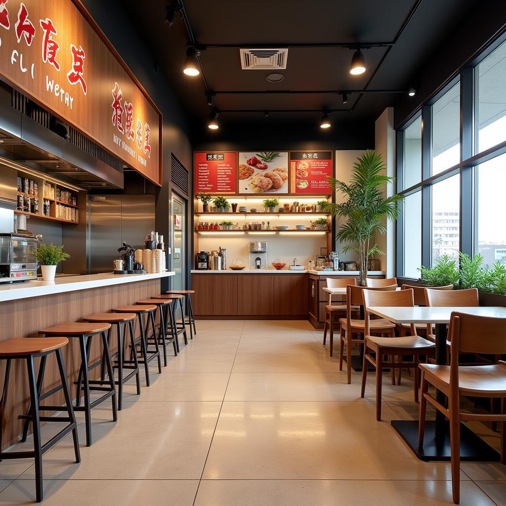 Interior of Liao Fan Hawker Chan Restaurant