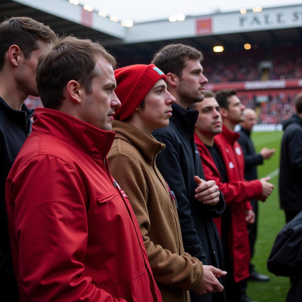 Liverpool fans at the Hillsborough Memorial