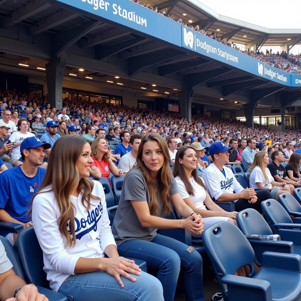 Los Angeles Dodgers Celebrity Fans at Dodger Stadium