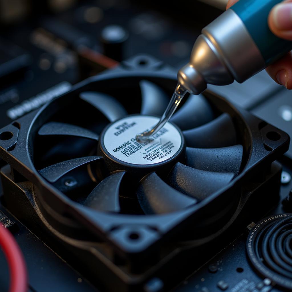 Lubricated CPU Fan Operating Smoothly