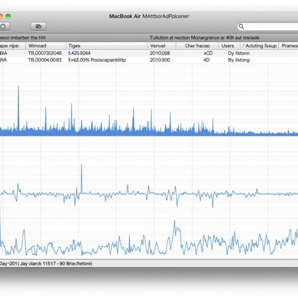 MacBook Air Activity Monitor Display