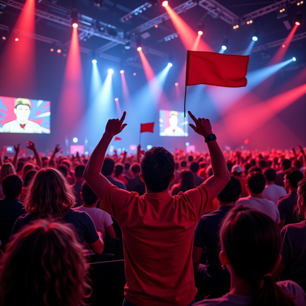 Maltese Esports Fans Cheering Enthusiastically