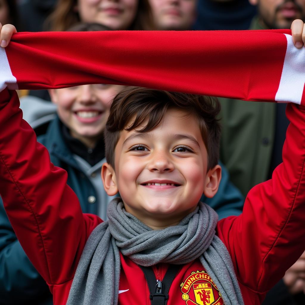 Man United Fan Showing Support