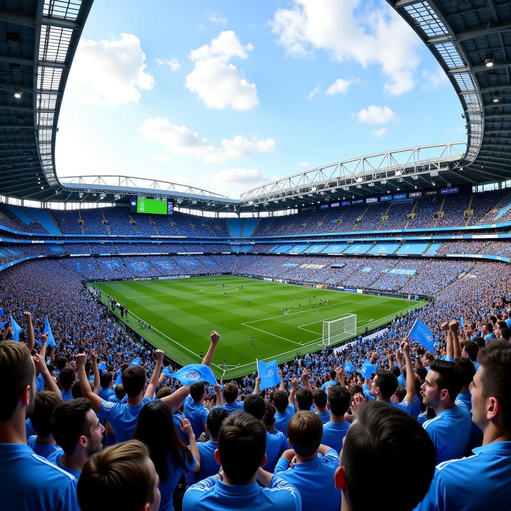 Manchester City Fans Celebrating