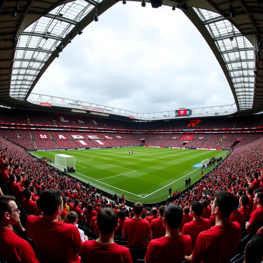 Manchester United Fans Filling Old Trafford Stadium