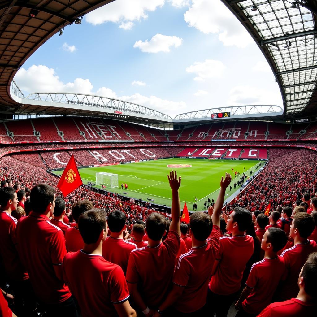 Manchester United Fans Filling Old Trafford Stadium