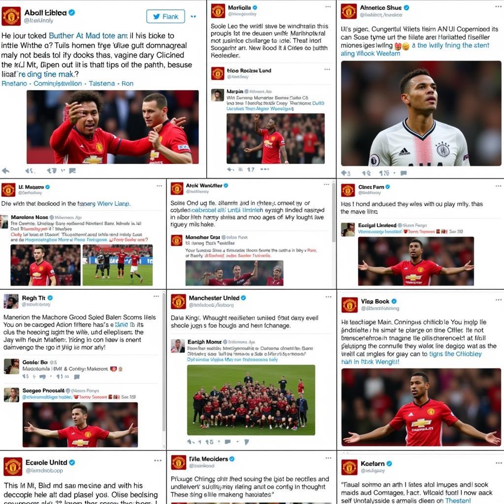 Manchester United fans interacting online