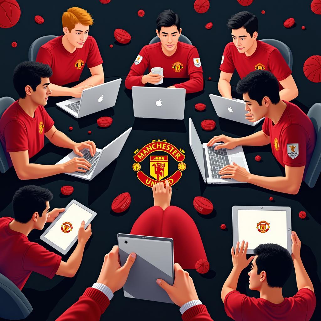 Manchester United fans searching for information online