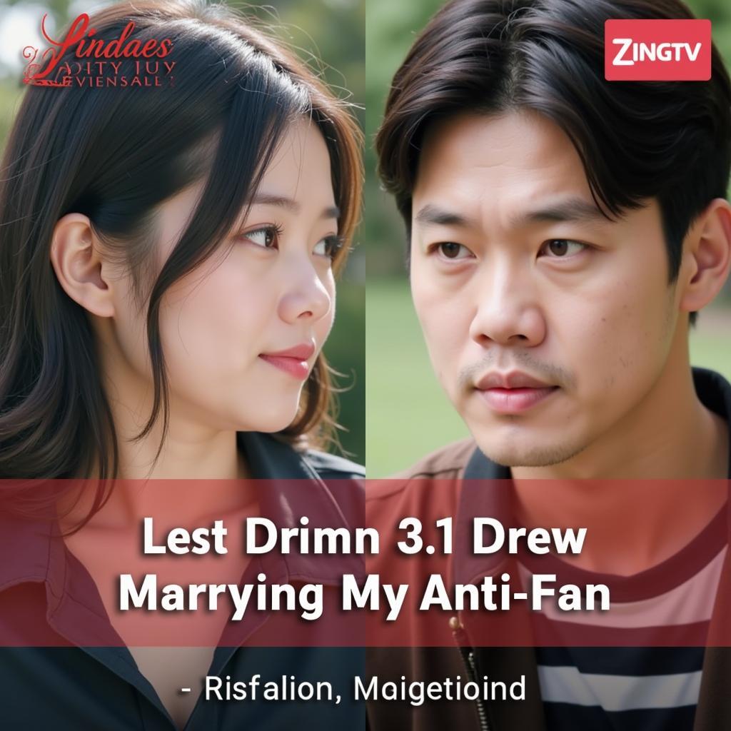 Promotional Poster for Marrying My Anti-Fan on ZingTV