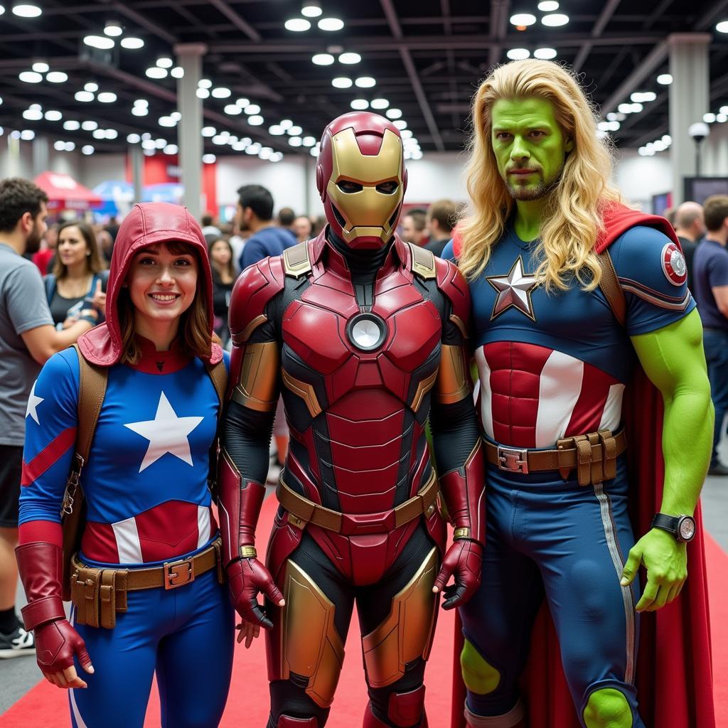 MCU Fans Cosplaying at Comic Con