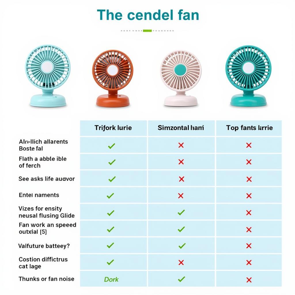 Comparing Features of Different Mini Fans