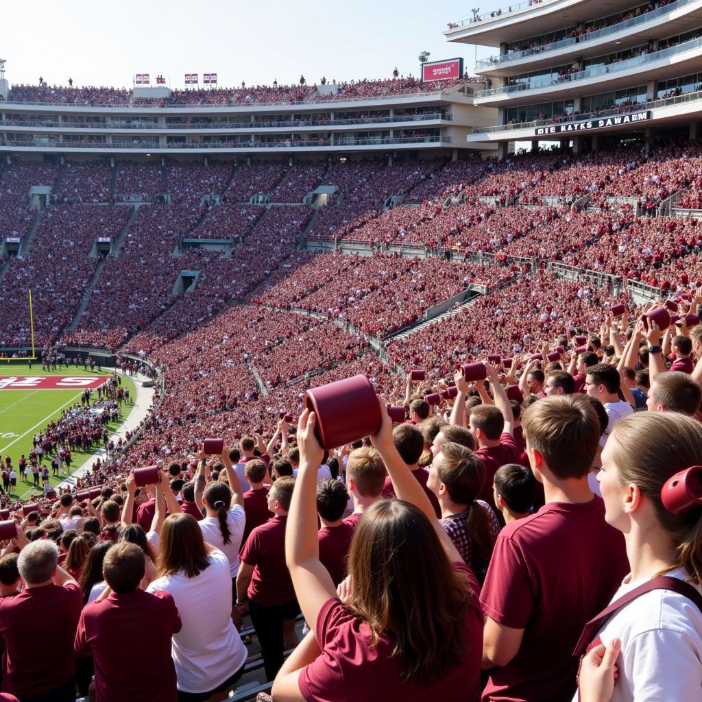 Mississippi State Fans Ringing Cowbells