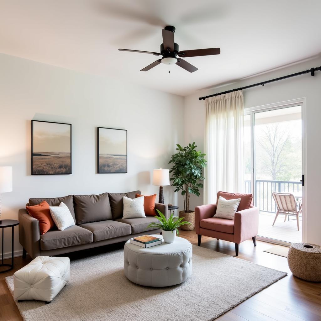 Modern Ceiling Fan Installed in a Richmond Living Room