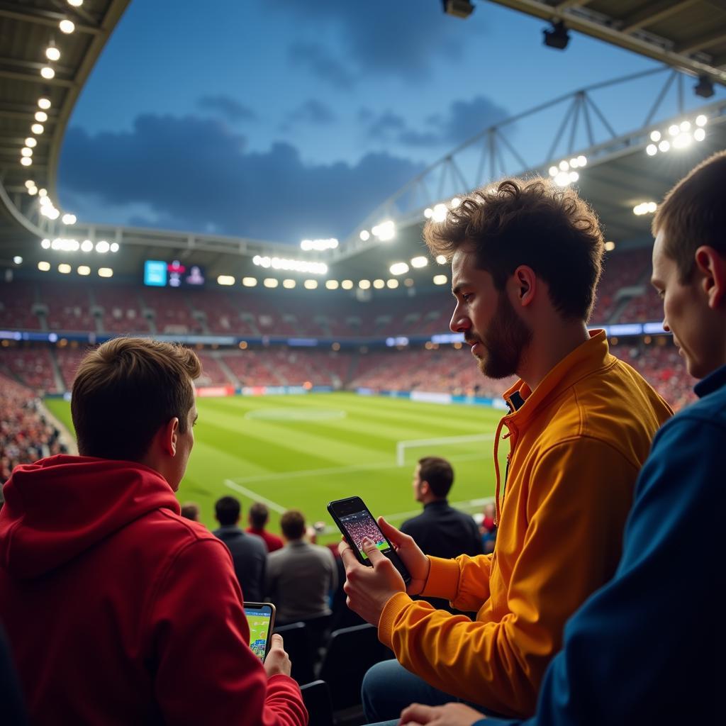 Modern Football Fan Experience with Mobile Ticketing and Live Streaming