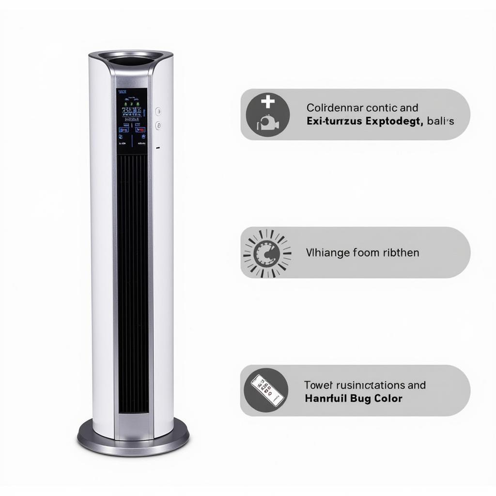 Modern tower fan with remote control for easy operation