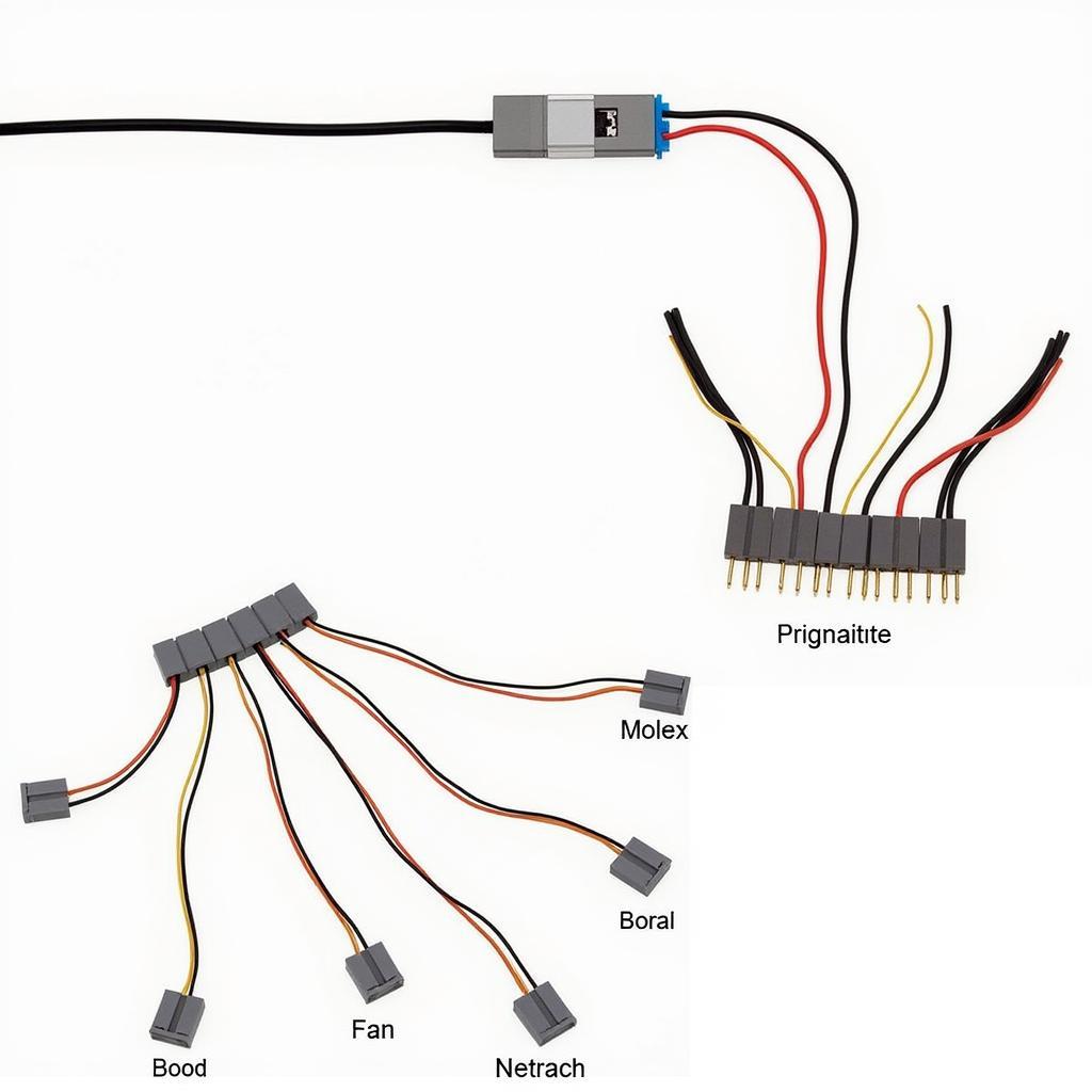 Molex to 4-Pin Fan Splitter Connection Diagram