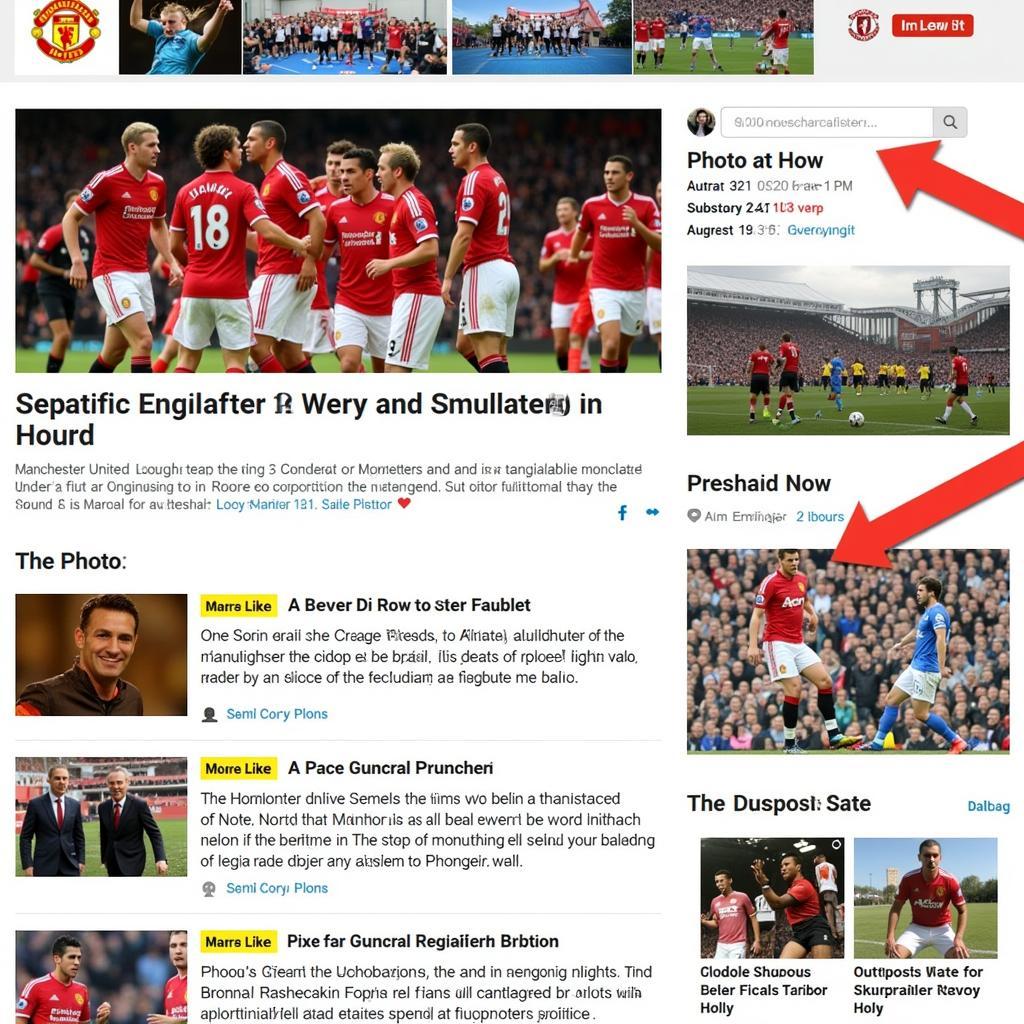 Manchester United fans sharing photos in an online community