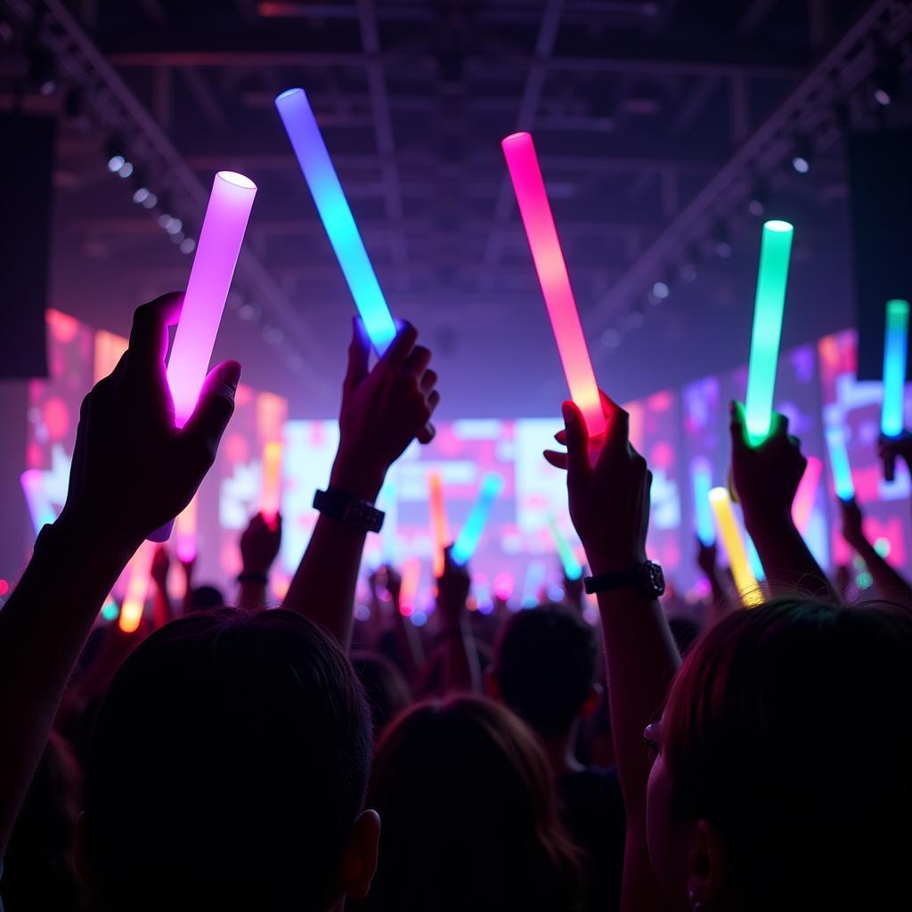 Multi-Fandom K-Pop Concert Lightsticks