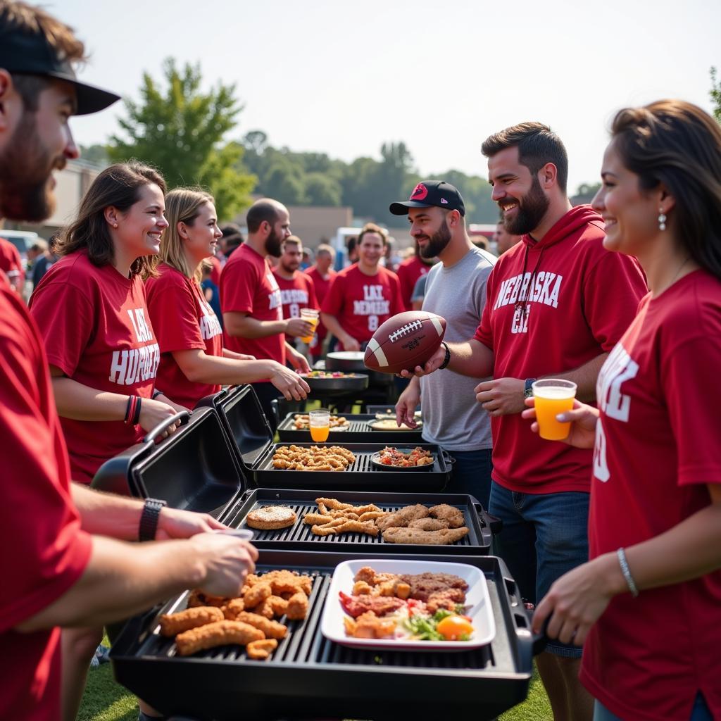 Nebraska Fans Tailgating Before Game