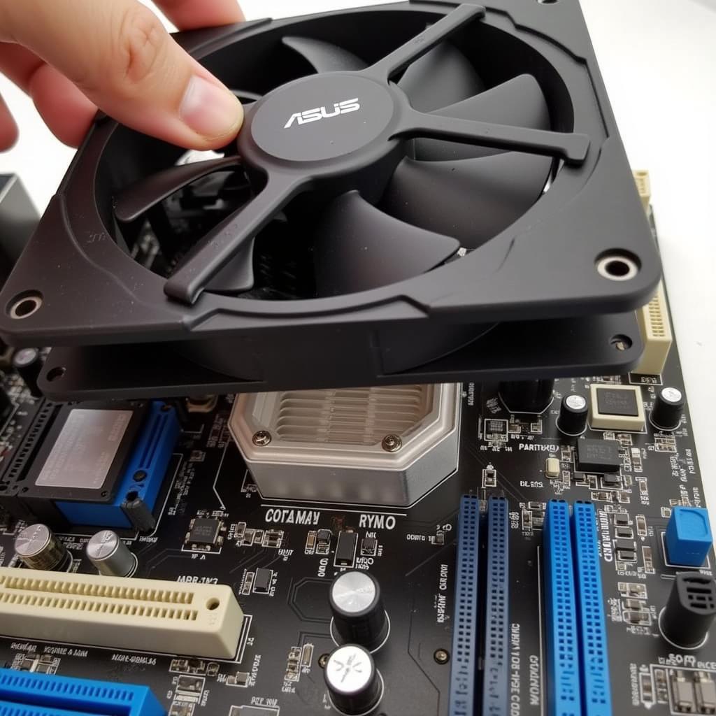 Installing a new CPU fan on an ASUS motherboard