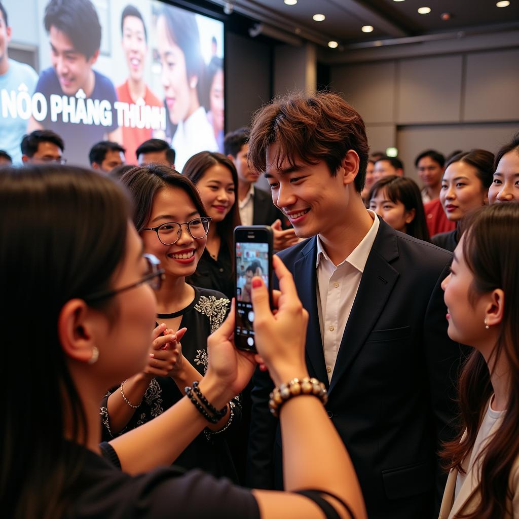 Noo Phước Thịnh at a fan meeting