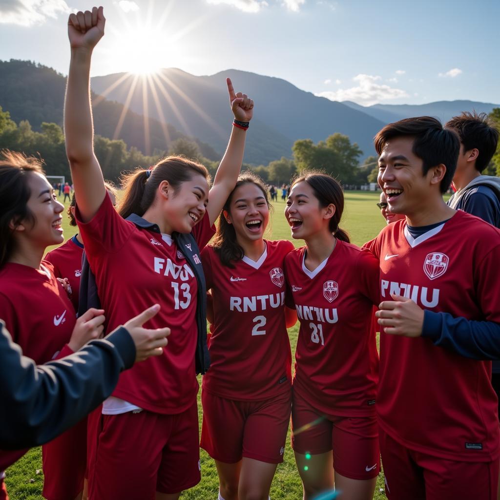 NTNU Students Celebrating Victory